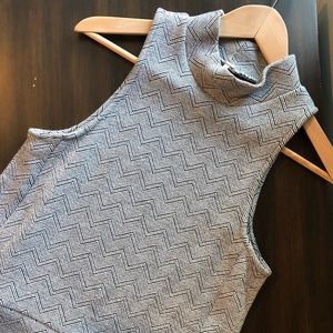 Free People | mock neck chevron shift dress